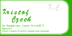 kristof czech business card